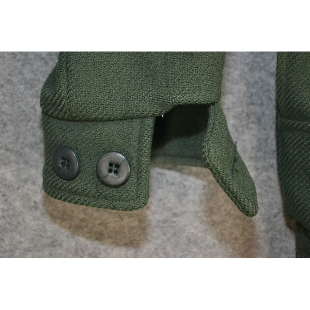 Vintage Woolrich Jacket Womens M Hunter Green Wool Bomber Zip Lined Made USA 80s - Picture 3 of 16